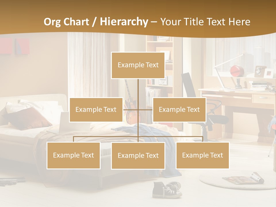 Clock Bed Young PowerPoint Template