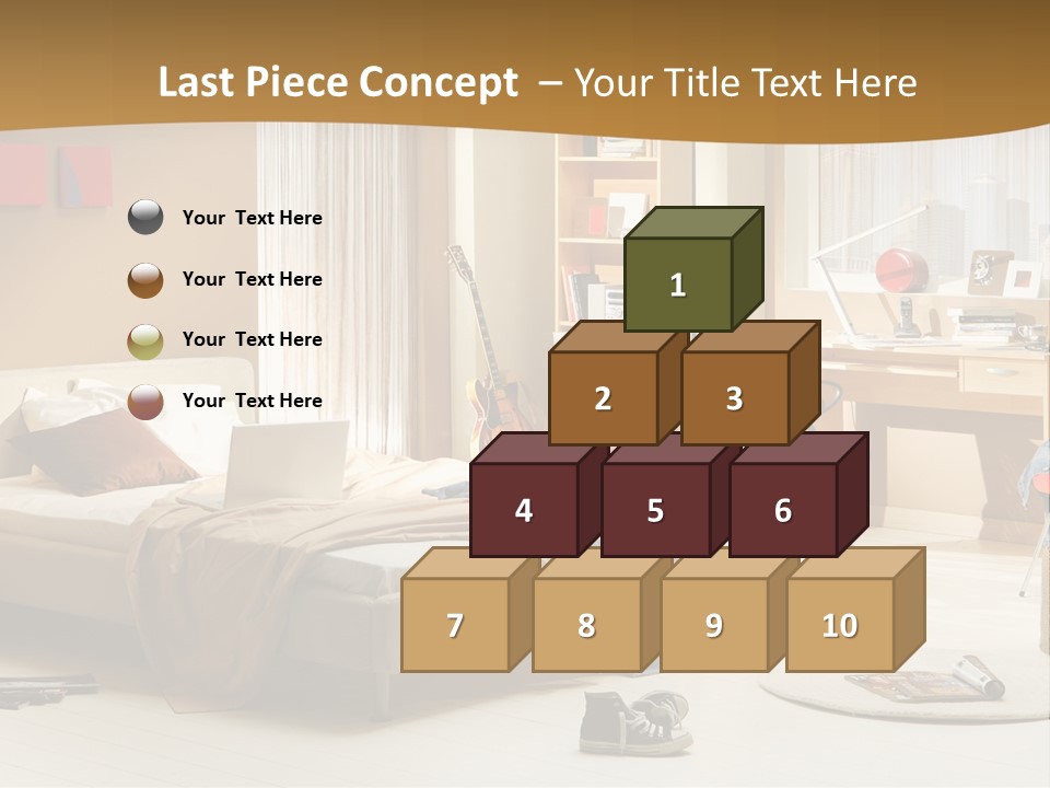 Clock Bed Young PowerPoint Template