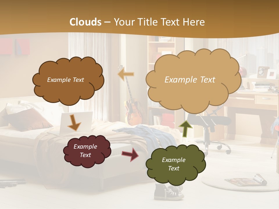 Clock Bed Young PowerPoint Template