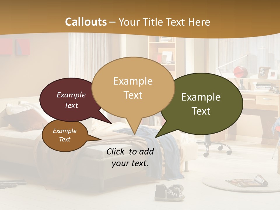 Clock Bed Young PowerPoint Template