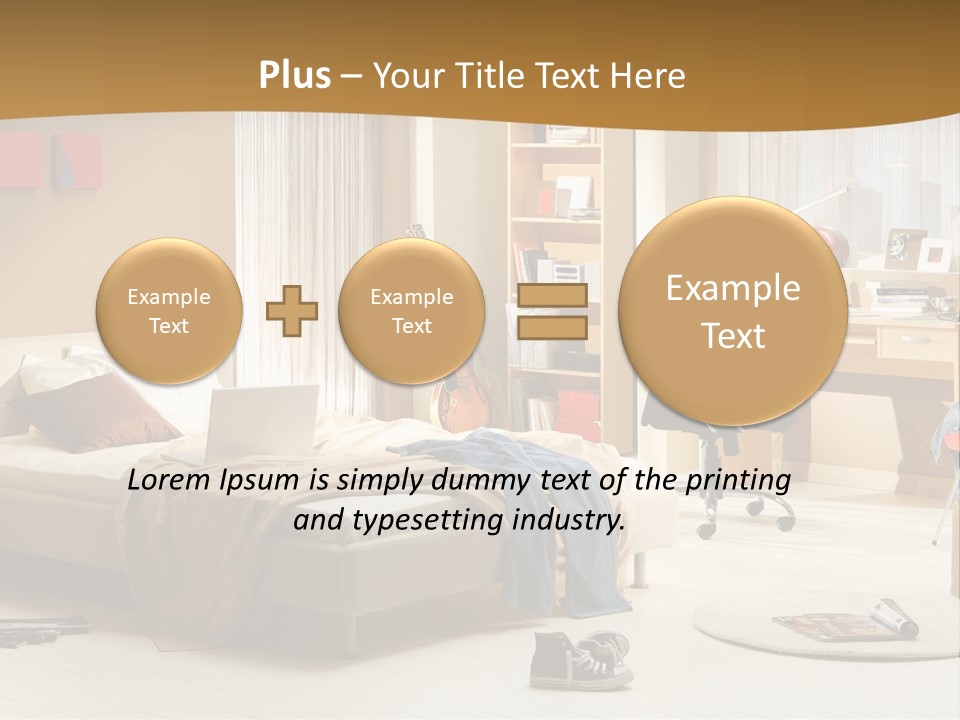 Clock Bed Young PowerPoint Template