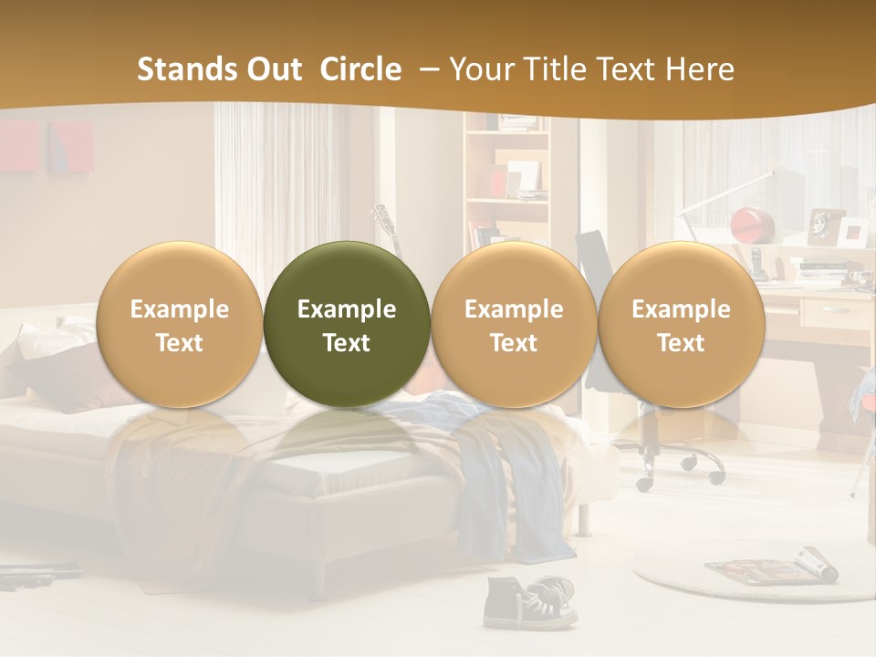 Clock Bed Young PowerPoint Template