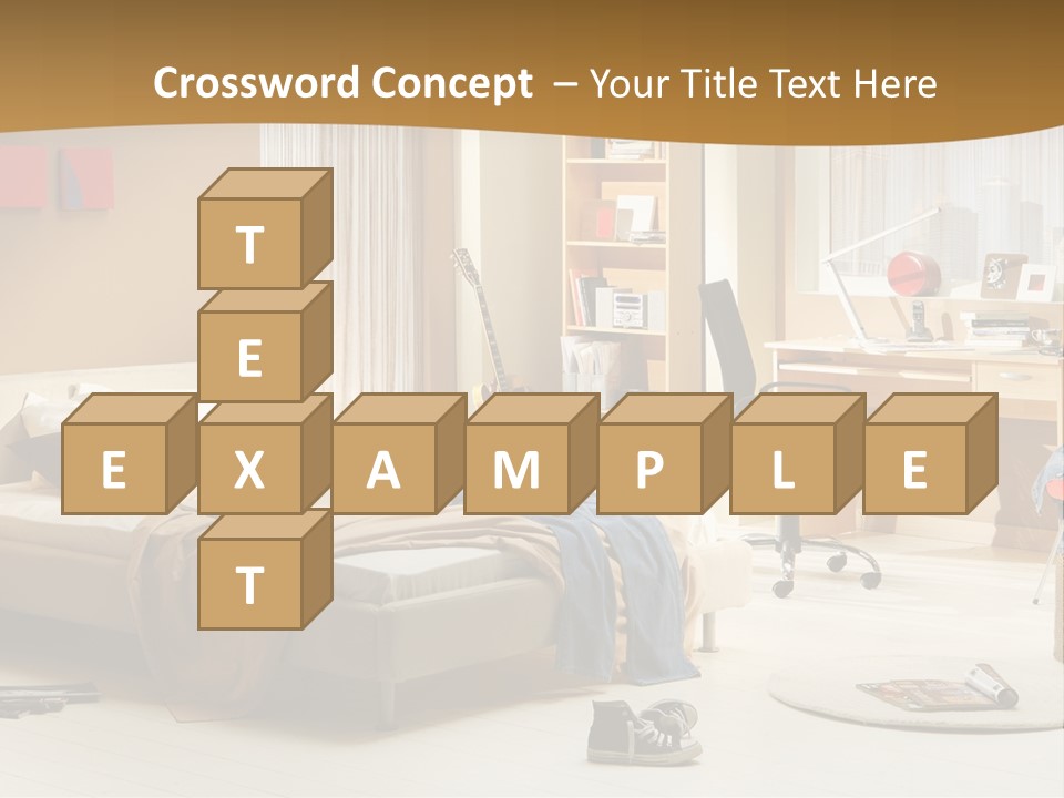 Clock Bed Young PowerPoint Template