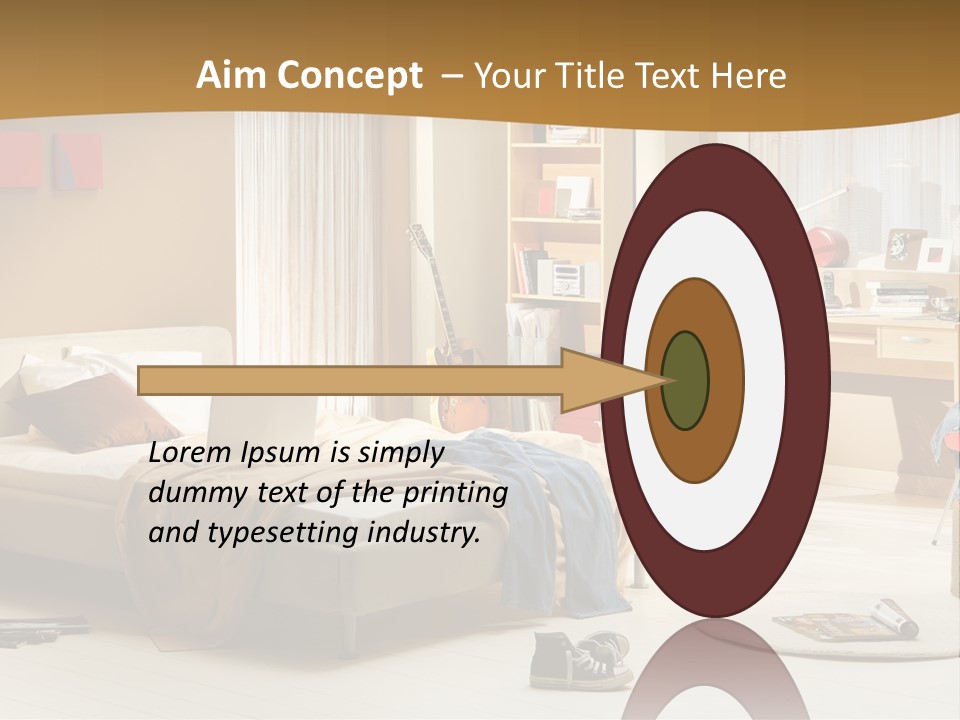 Clock Bed Young PowerPoint Template