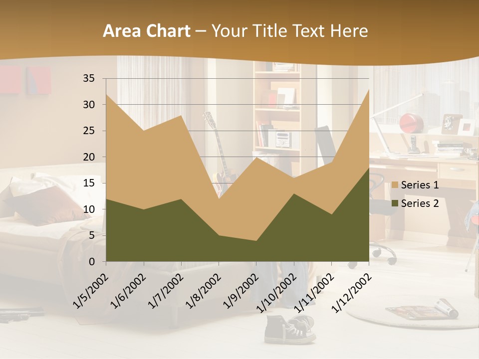 Clock Bed Young PowerPoint Template