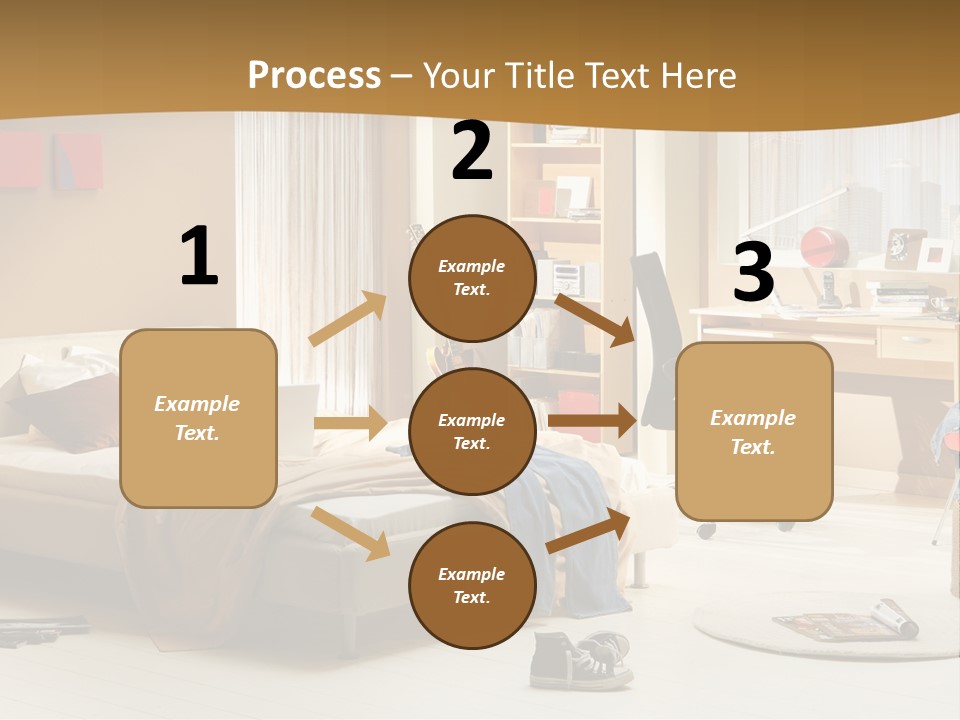 Clock Bed Young PowerPoint Template