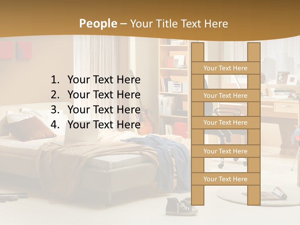 Clock Bed Young PowerPoint Template