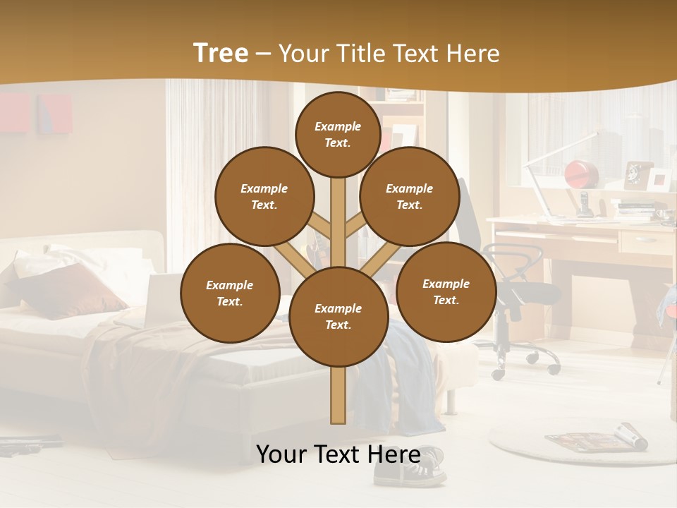 Clock Bed Young PowerPoint Template