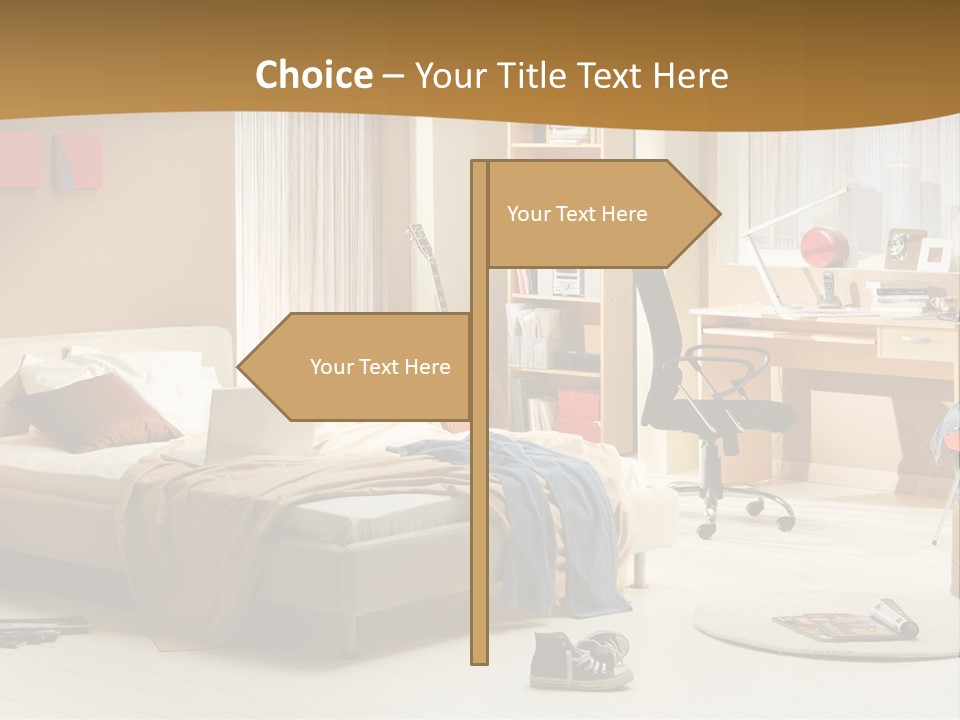 Clock Bed Young PowerPoint Template