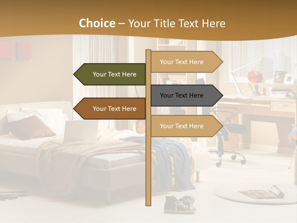 Clock Bed Young PowerPoint Template