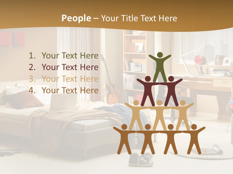 Clock Bed Young PowerPoint Template