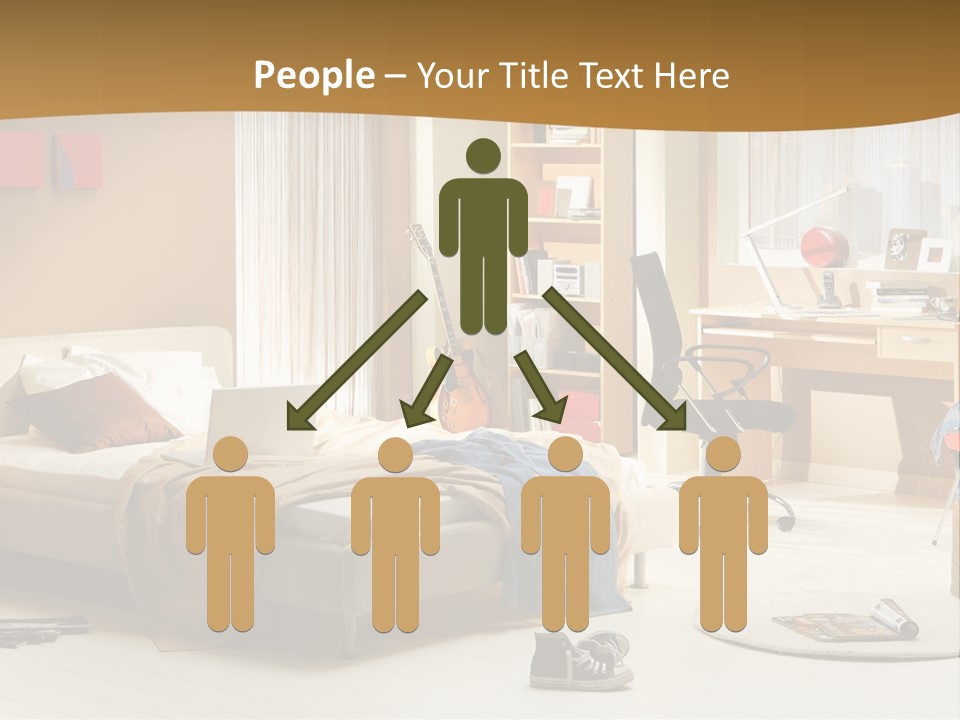 Clock Bed Young PowerPoint Template