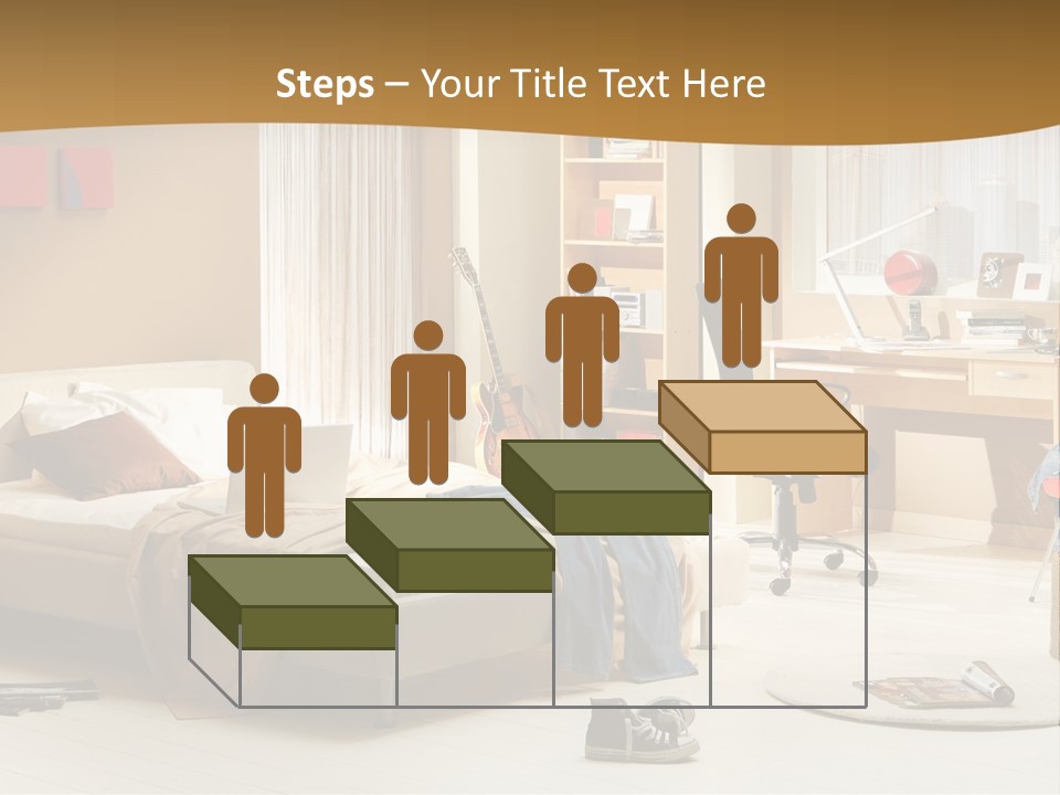 Clock Bed Young PowerPoint Template