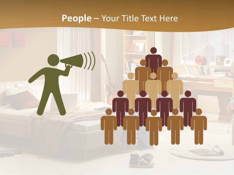 Clock Bed Young PowerPoint Template