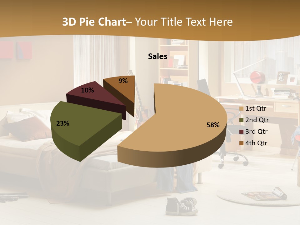 Clock Bed Young PowerPoint Template