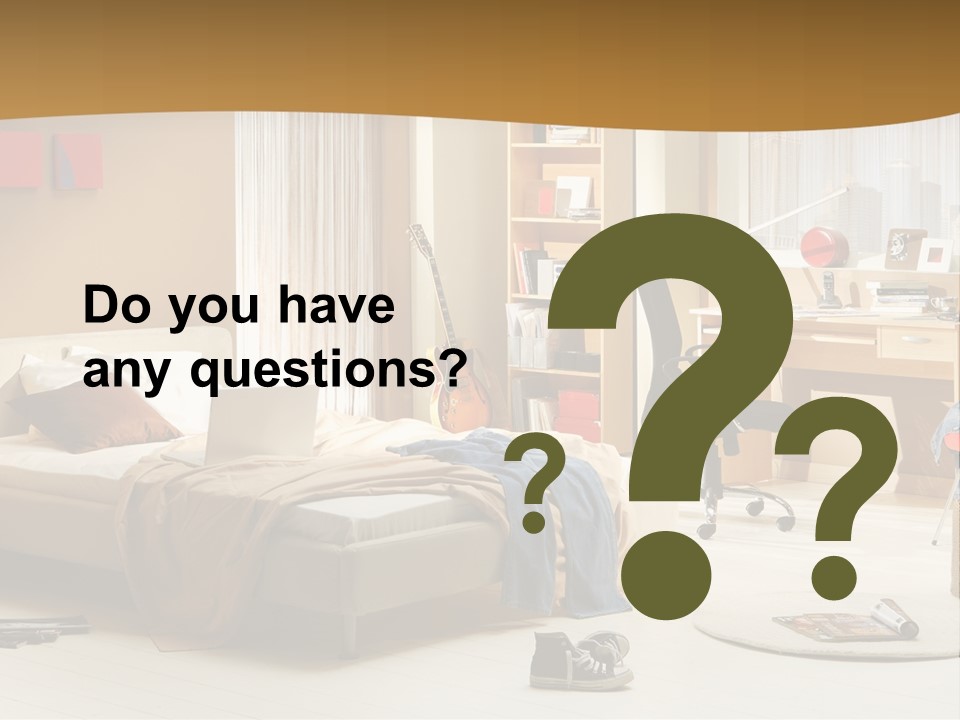 Clock Bed Young PowerPoint Template