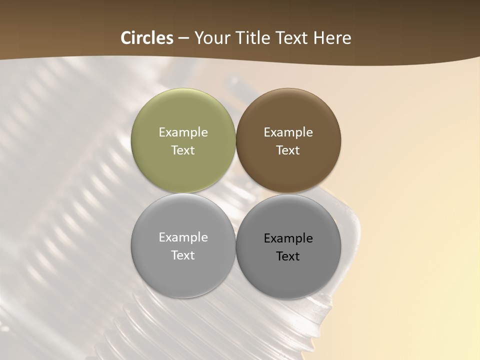 A Group Of Metal Pipes With A Yellow Background PowerPoint Template