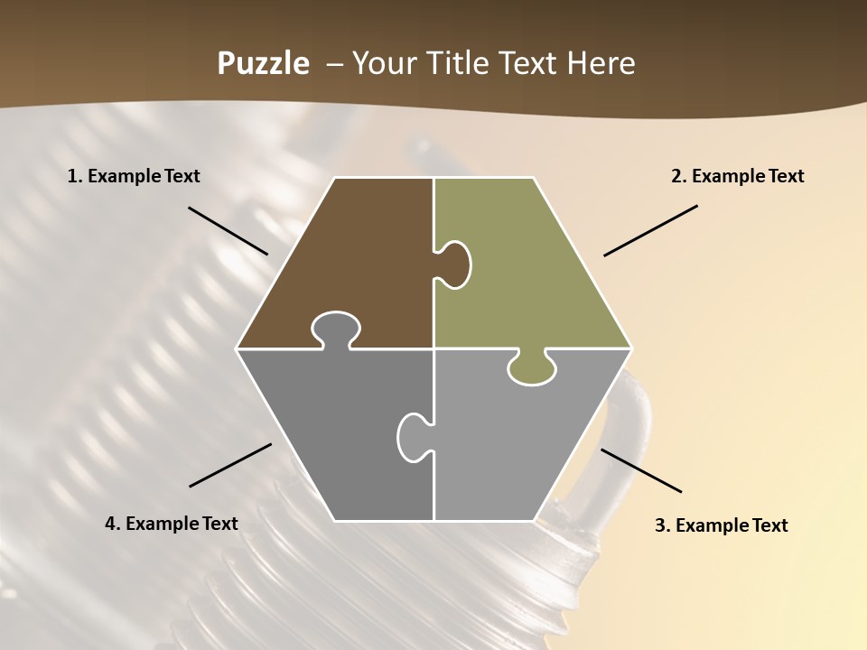 A Group Of Metal Pipes With A Yellow Background PowerPoint Template