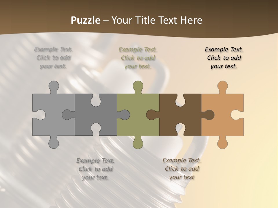 A Group Of Metal Pipes With A Yellow Background PowerPoint Template