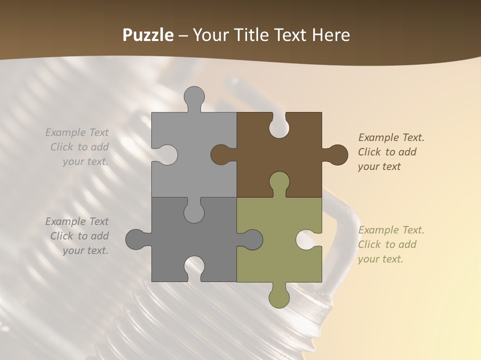 A Group Of Metal Pipes With A Yellow Background PowerPoint Template
