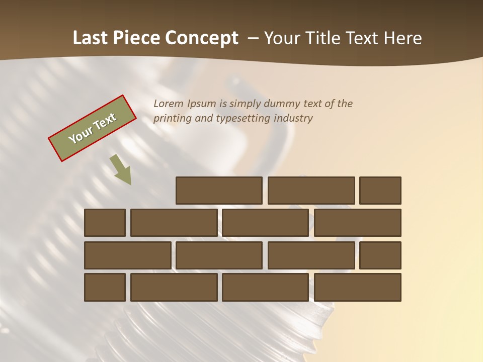 A Group Of Metal Pipes With A Yellow Background PowerPoint Template