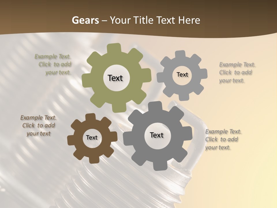 A Group Of Metal Pipes With A Yellow Background PowerPoint Template