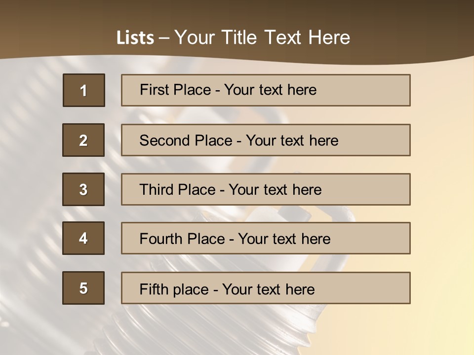 A Group Of Metal Pipes With A Yellow Background PowerPoint Template