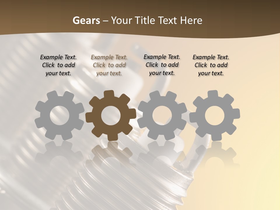 A Group Of Metal Pipes With A Yellow Background PowerPoint Template