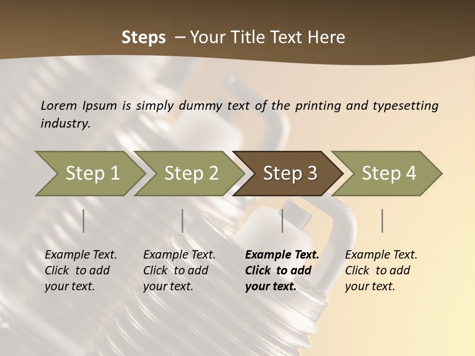 A Group Of Metal Pipes With A Yellow Background PowerPoint Template