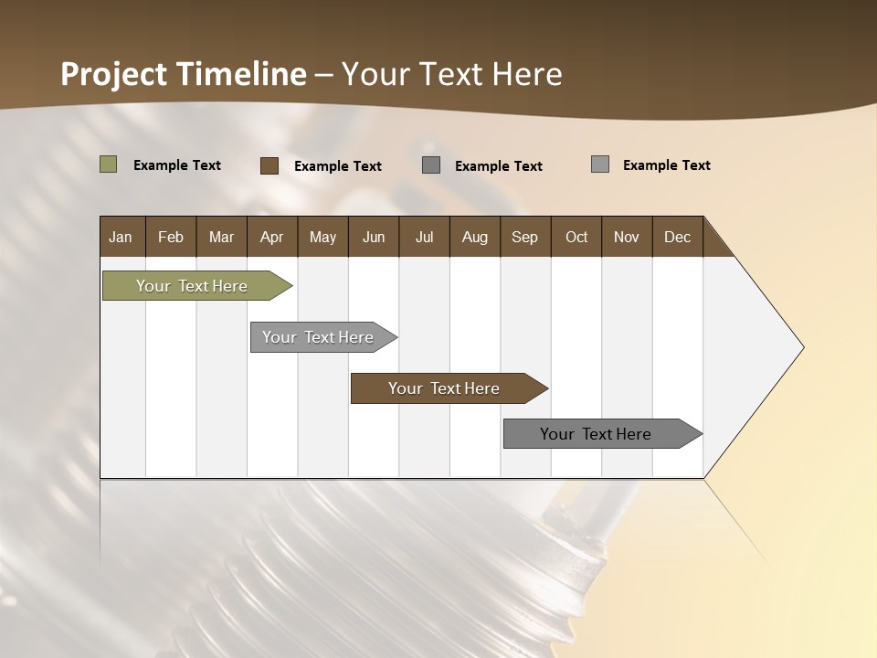 A Group Of Metal Pipes With A Yellow Background PowerPoint Template