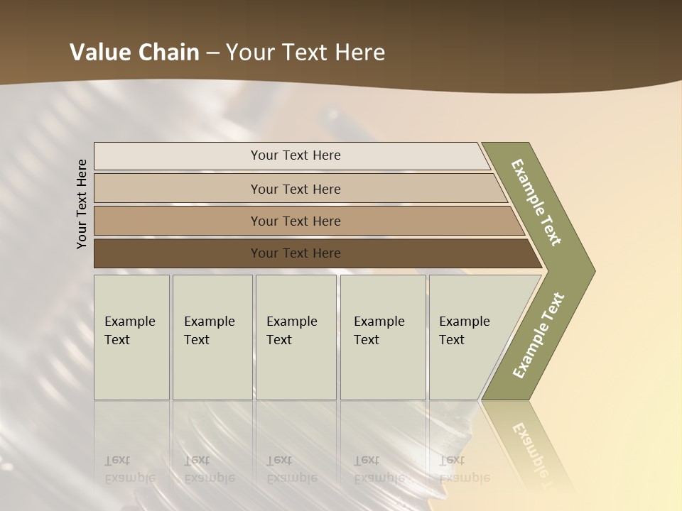 A Group Of Metal Pipes With A Yellow Background PowerPoint Template