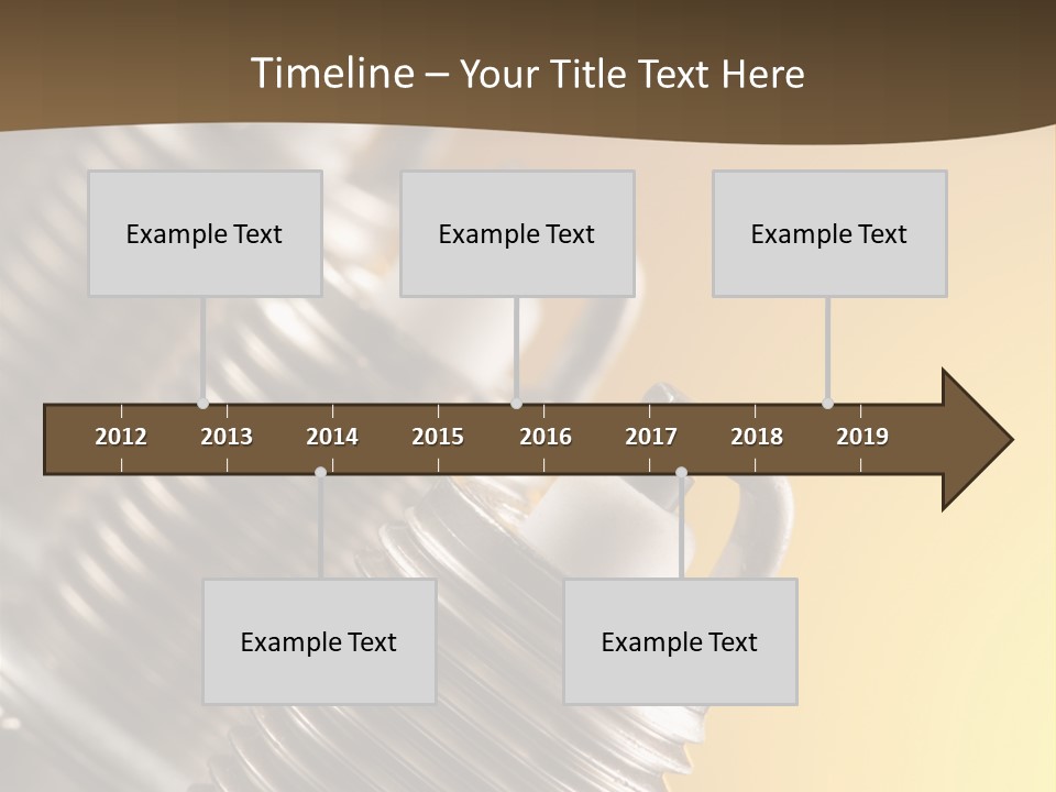 A Group Of Metal Pipes With A Yellow Background PowerPoint Template