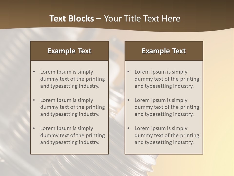 A Group Of Metal Pipes With A Yellow Background PowerPoint Template