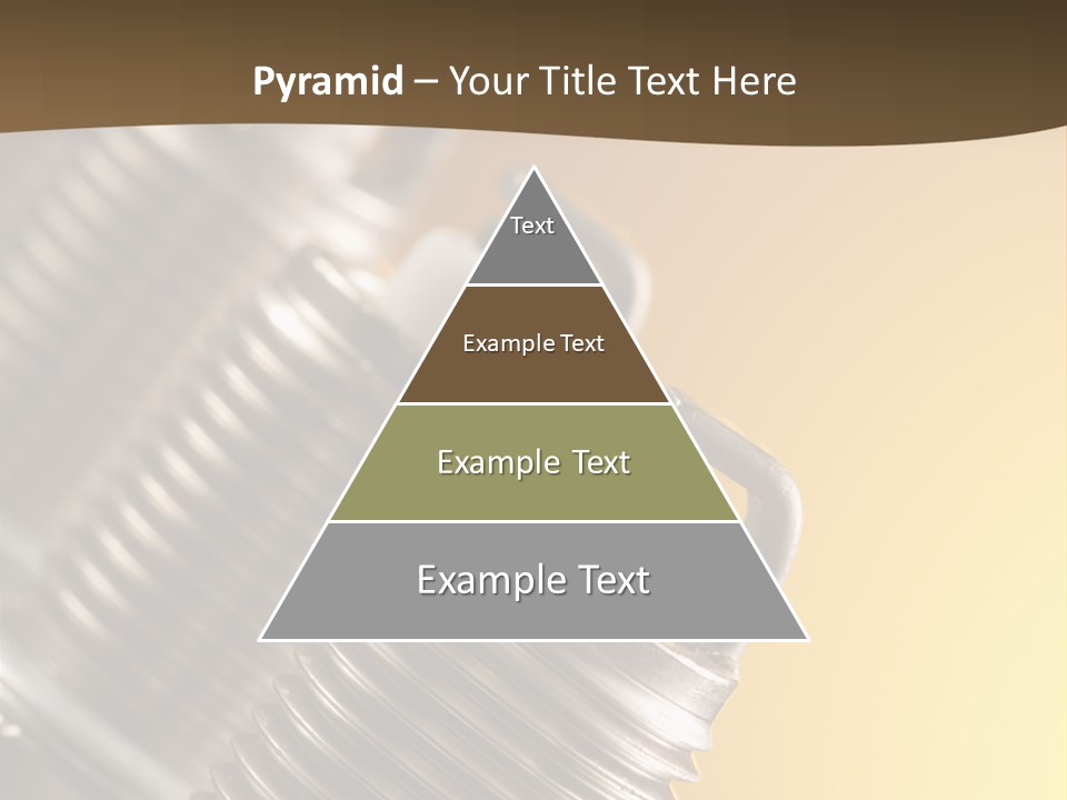 A Group Of Metal Pipes With A Yellow Background PowerPoint Template