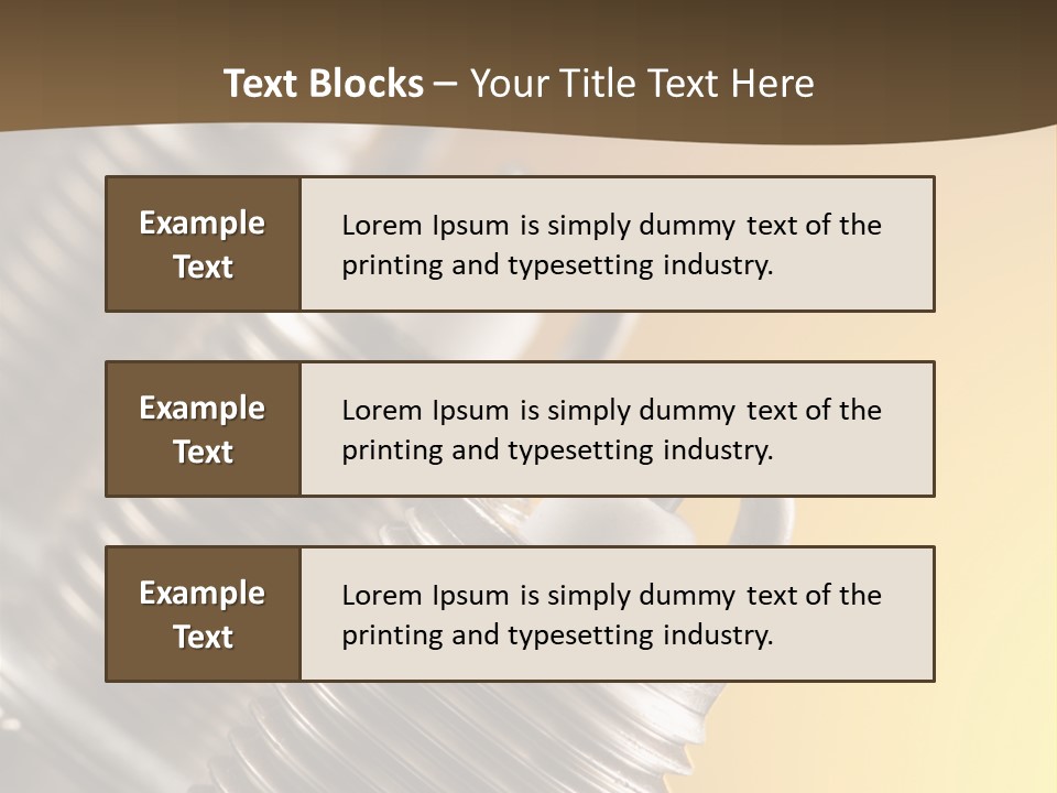 A Group Of Metal Pipes With A Yellow Background PowerPoint Template