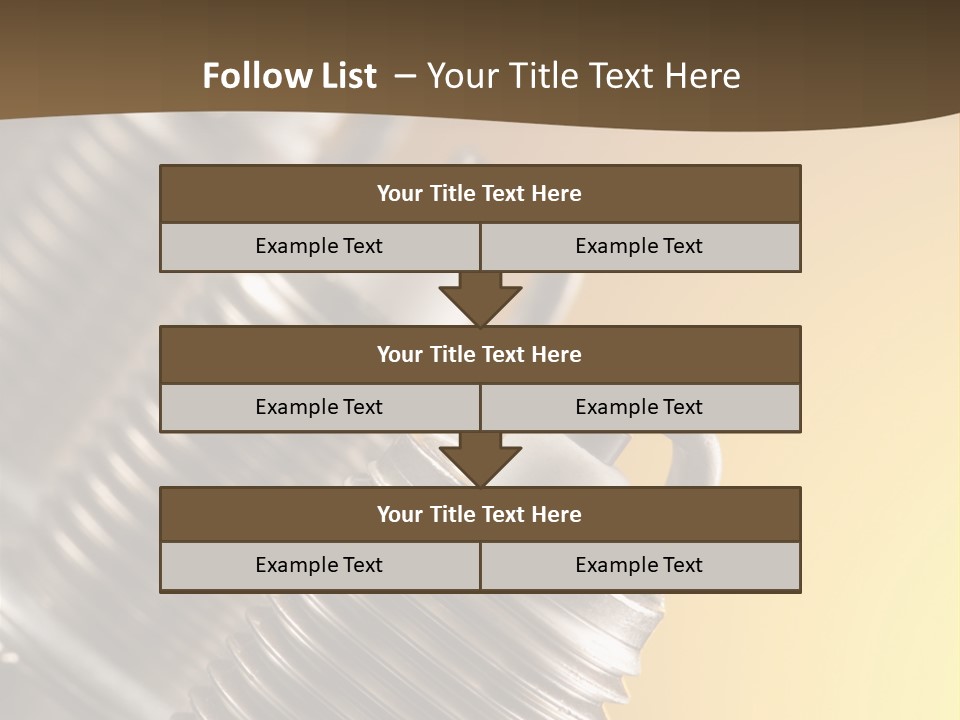 A Group Of Metal Pipes With A Yellow Background PowerPoint Template