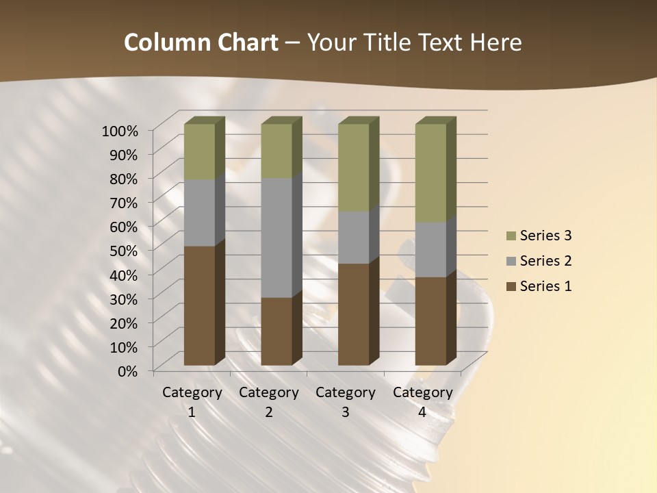A Group Of Metal Pipes With A Yellow Background PowerPoint Template