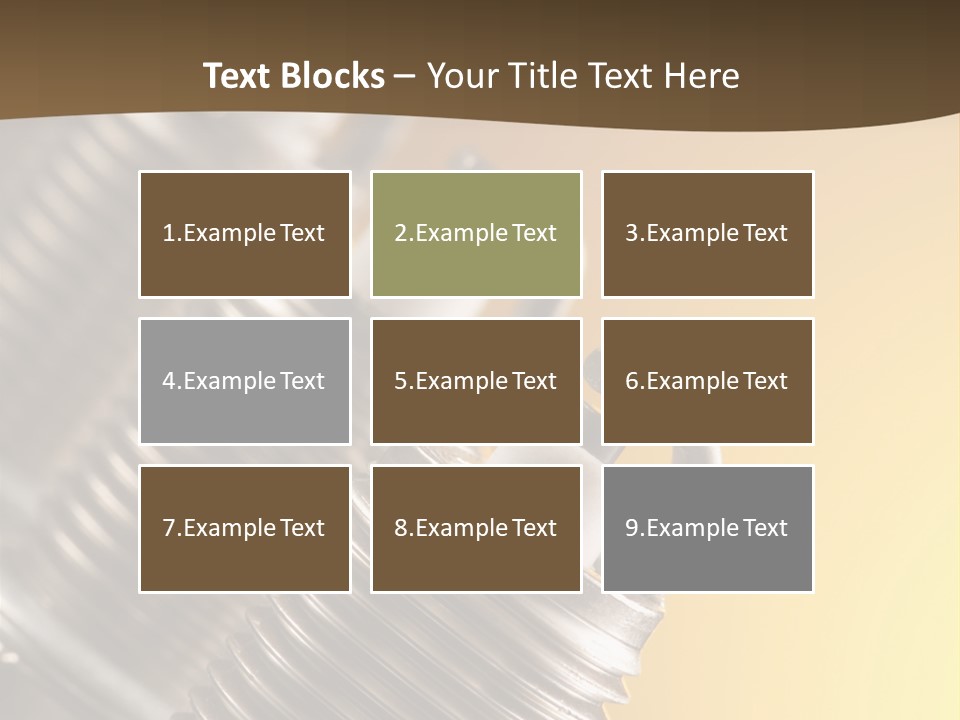 A Group Of Metal Pipes With A Yellow Background PowerPoint Template