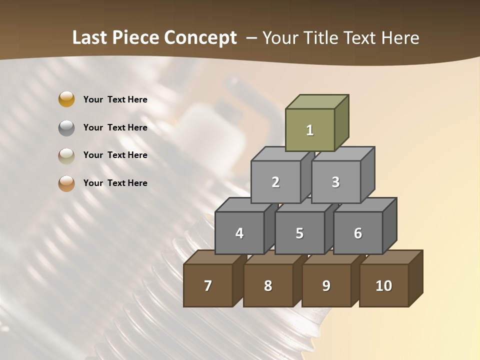 A Group Of Metal Pipes With A Yellow Background PowerPoint Template
