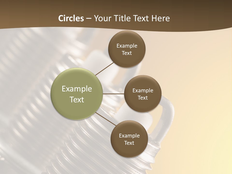 A Group Of Metal Pipes With A Yellow Background PowerPoint Template