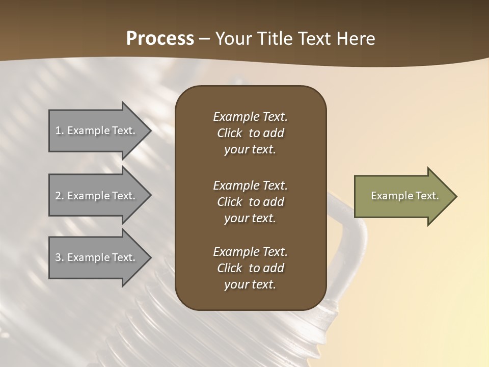 A Group Of Metal Pipes With A Yellow Background PowerPoint Template