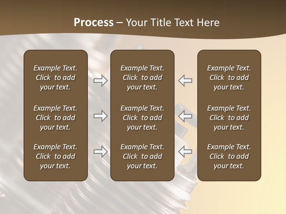 A Group Of Metal Pipes With A Yellow Background PowerPoint Template
