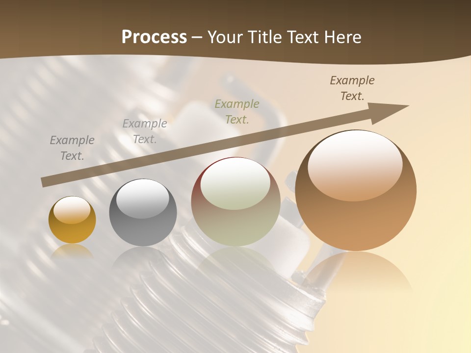 A Group Of Metal Pipes With A Yellow Background PowerPoint Template