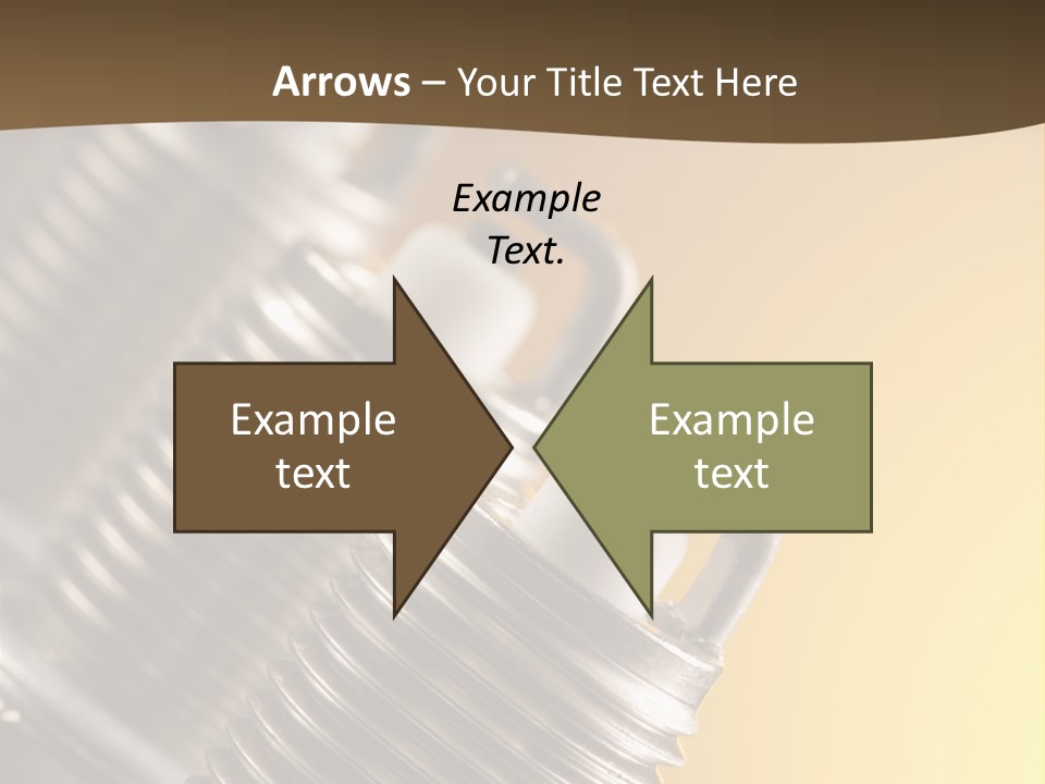 A Group Of Metal Pipes With A Yellow Background PowerPoint Template