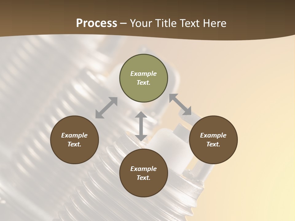A Group Of Metal Pipes With A Yellow Background PowerPoint Template
