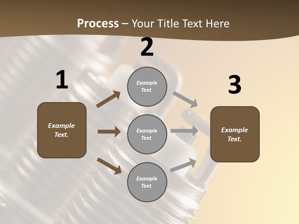 A Group Of Metal Pipes With A Yellow Background PowerPoint Template