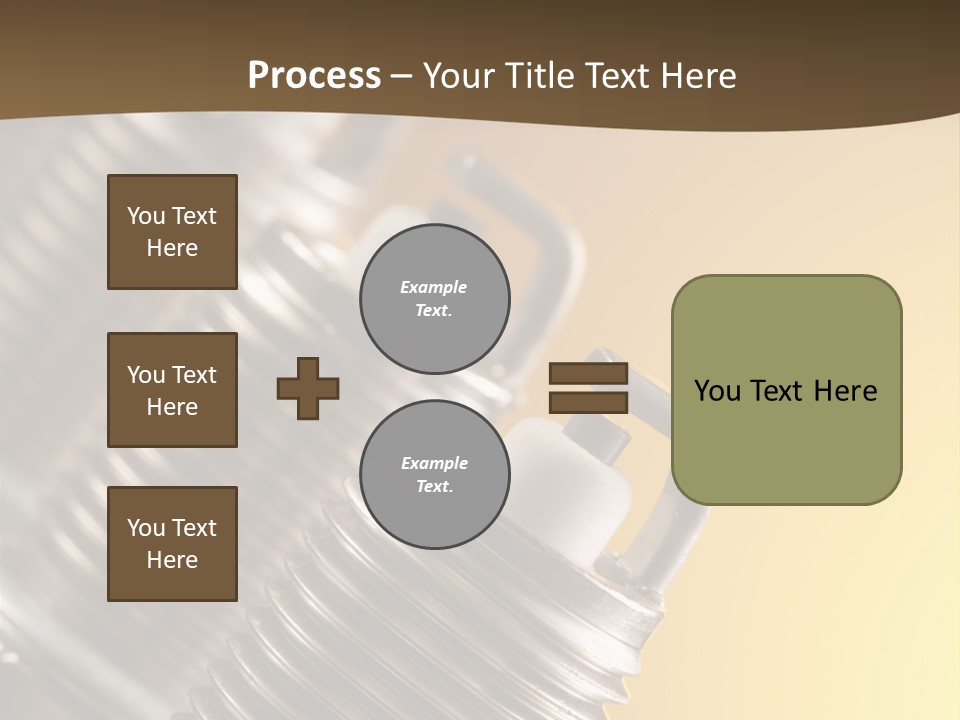 A Group Of Metal Pipes With A Yellow Background PowerPoint Template