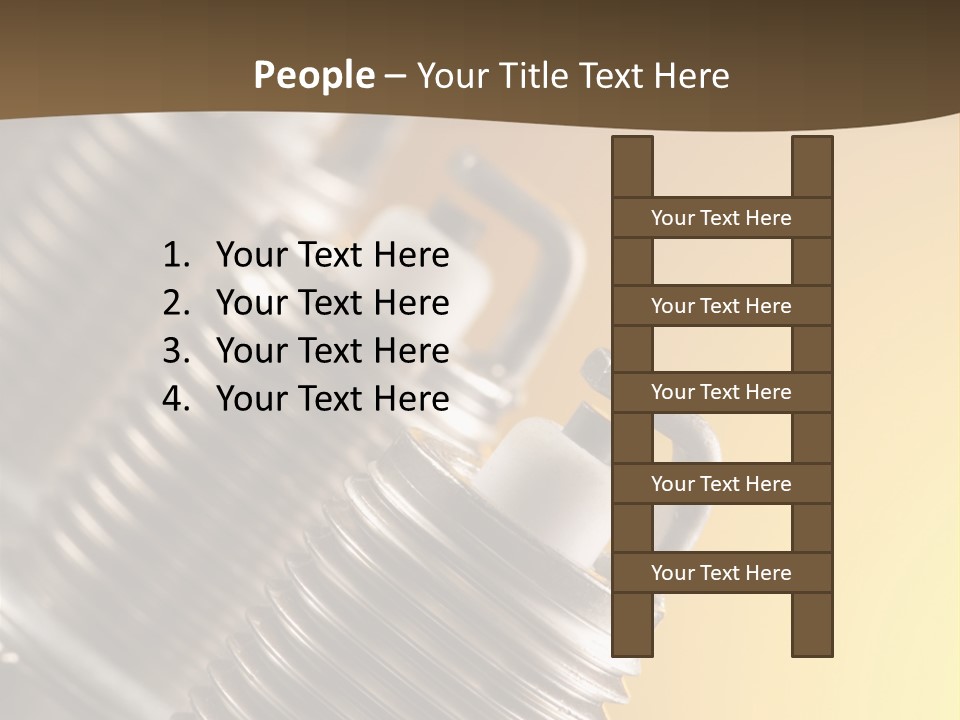 A Group Of Metal Pipes With A Yellow Background PowerPoint Template