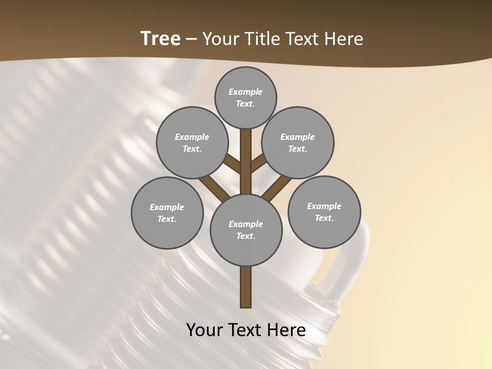 A Group Of Metal Pipes With A Yellow Background PowerPoint Template