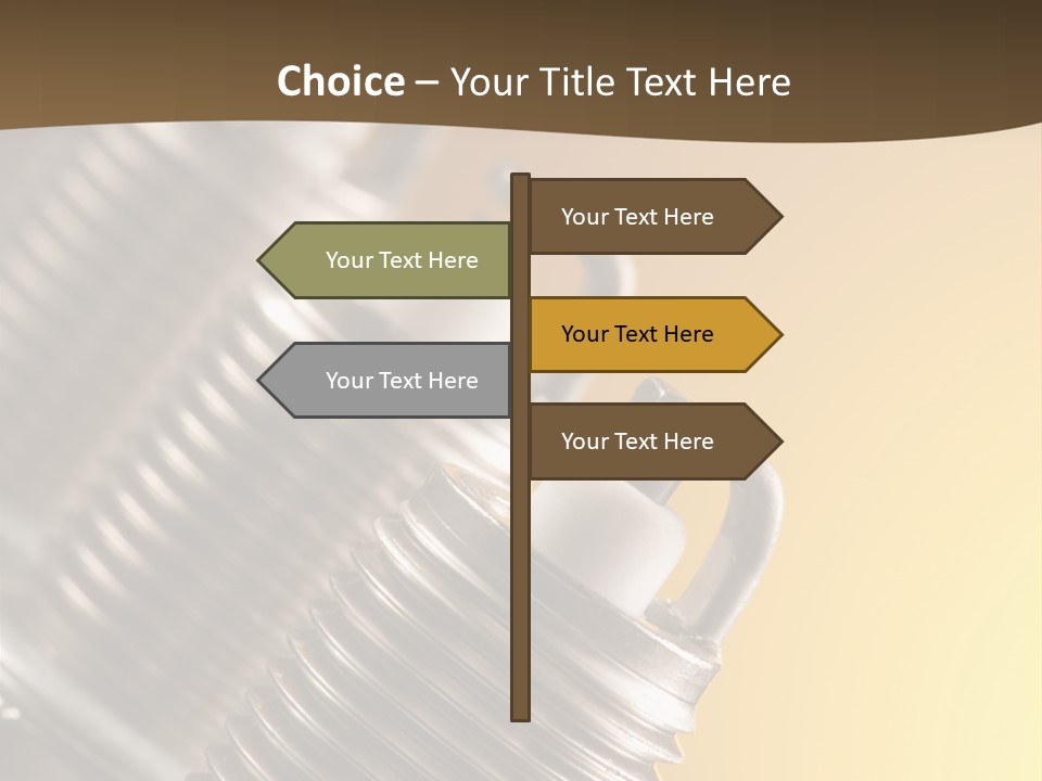 A Group Of Metal Pipes With A Yellow Background PowerPoint Template